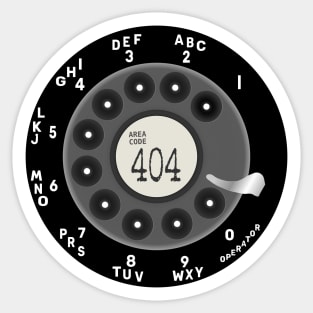 Rotary Dial Phone 404 Area Code Sticker